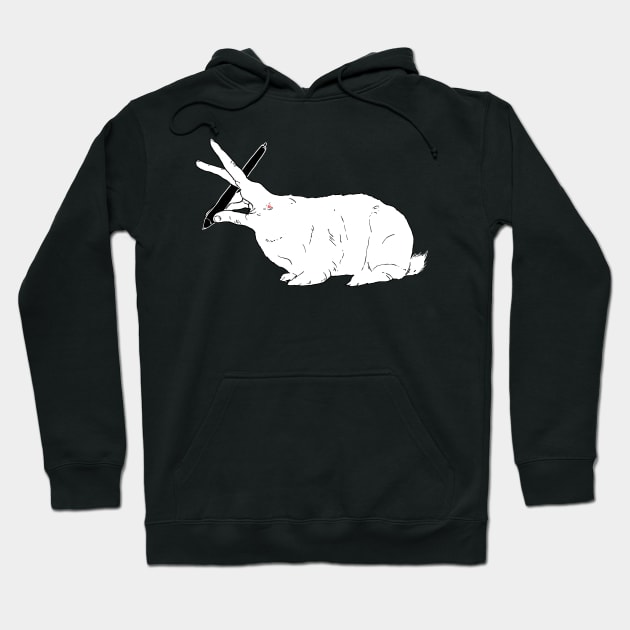 Hillary White Rabbit Hoodie by Hillary White Rabbit